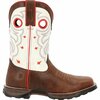 Durango Maverick Women's Steel Toe Waterproof Western Work Boot, SABLE BROWN WHITE, M, Size 8 DRD0418